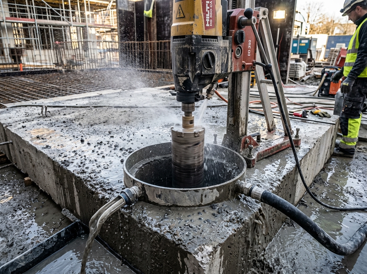 Deep foundation core drilling
